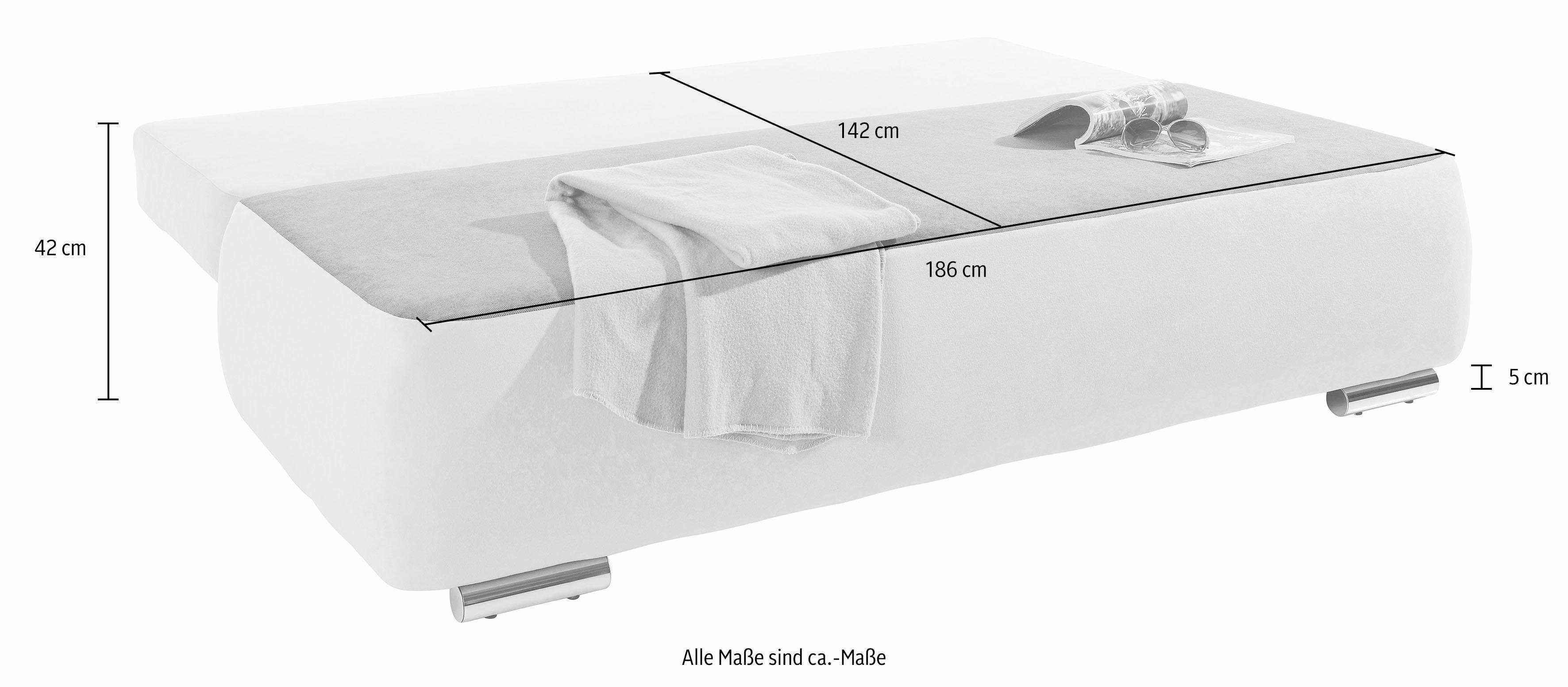 INOSIGN Schlafsofa Fun, inkl. Bettfunktion und -kasten, komfortabler Federkern