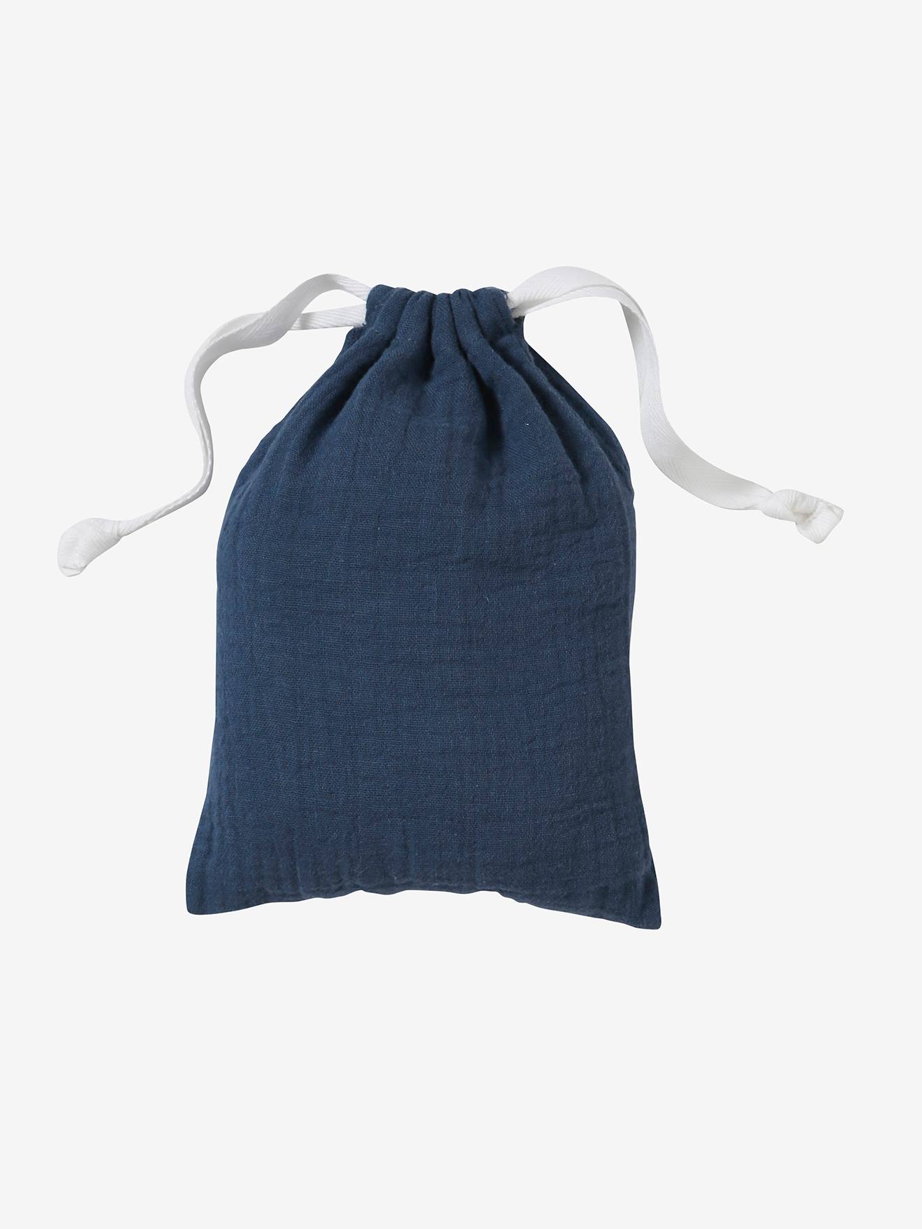 Doudou en gaze de coton + hochet rond rose
