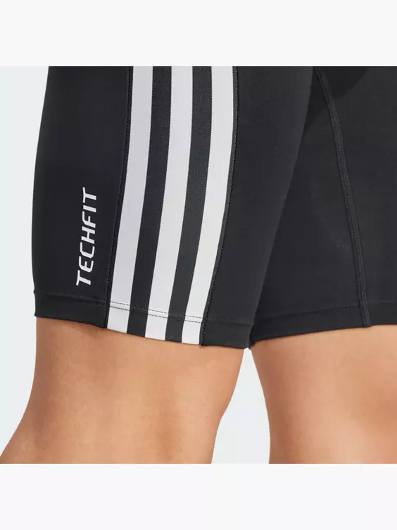 adidas TECHFIT Compression Training 3-Streifen kurze Leggings