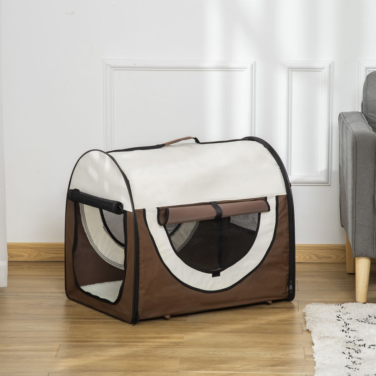 PawHut Hundebox faltbare Hundetransportbox Haustierrucksack 70 x 51 x 59 cm