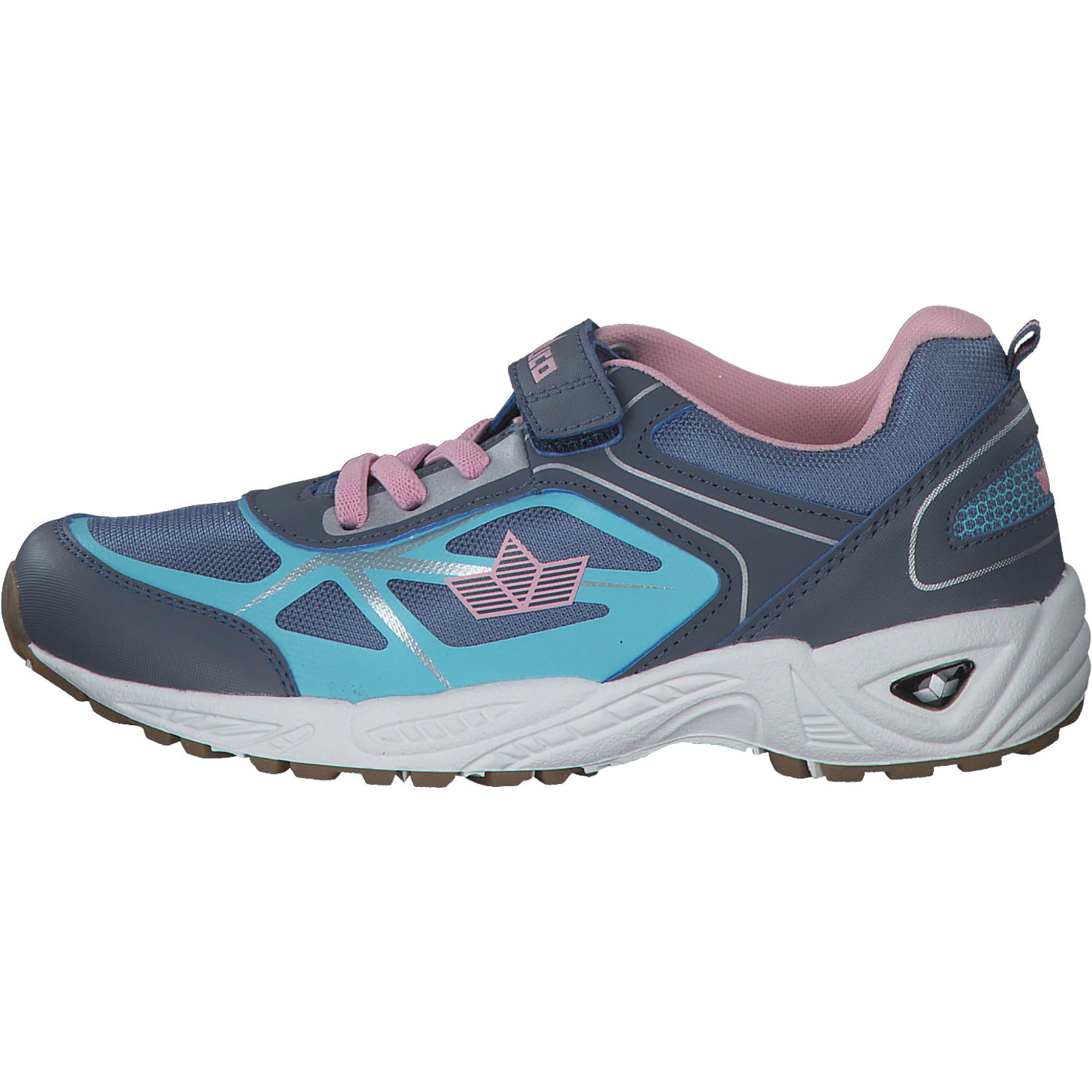 Geka Salford VS, Sneakers Low, Kinder, grau/rosa/tUErkis