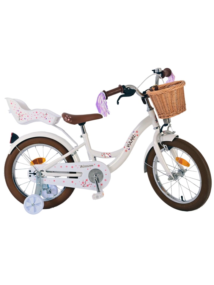Volare Kinderfahrrad Blossom für Mädchen Fahrrad 16 Zoll Kinderrad in Weiß 3 Jahre günstig kaufen onesize