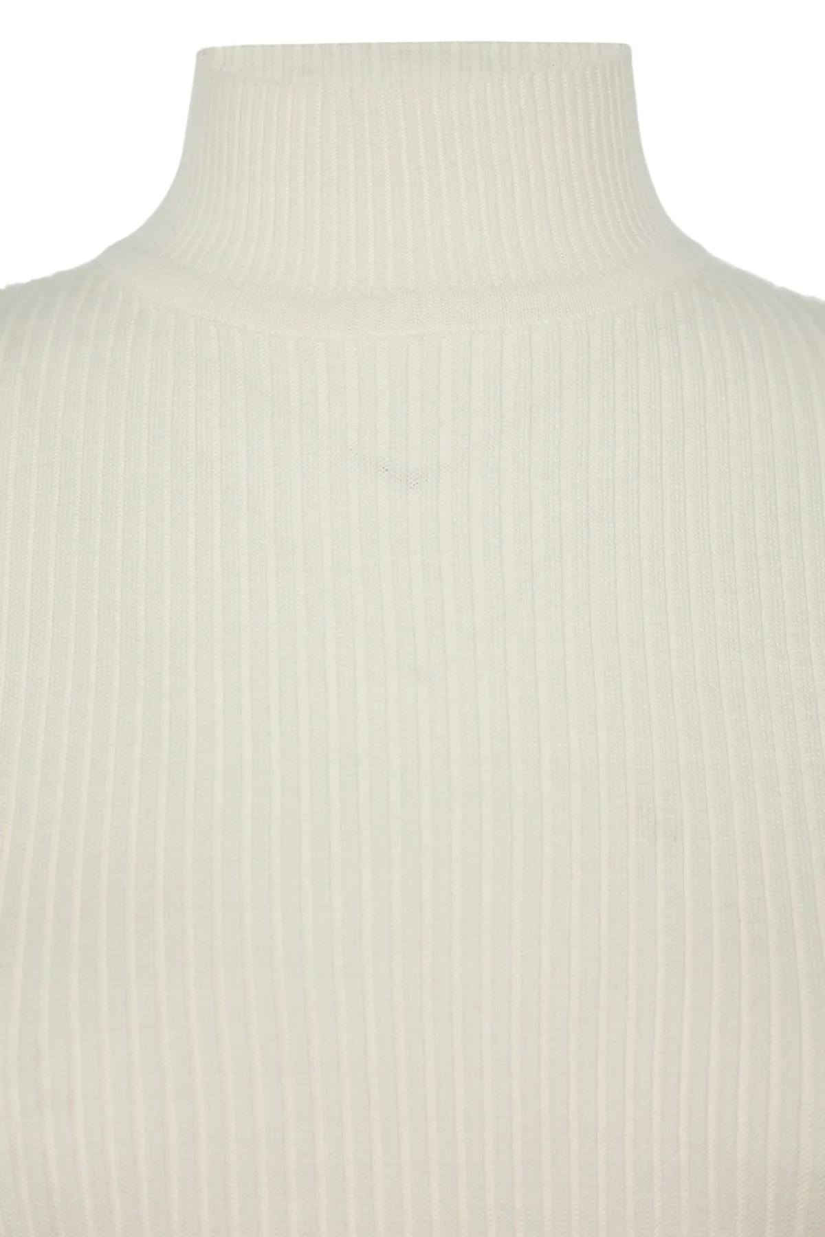 Trendyol Curve  Dünner Strickpullover - Cremefarben, halber Rollkragen, TBBAW23AN00022