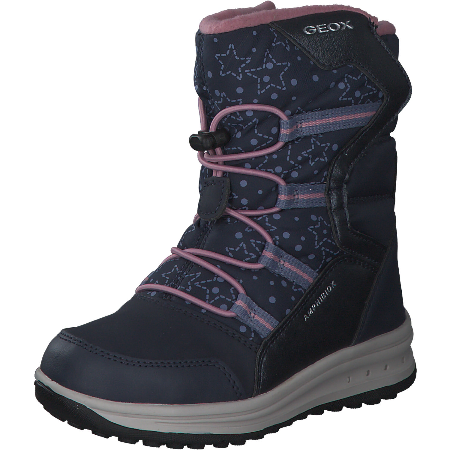 Geox J26FUA, Stiefeletten (Kinder), Kinder, NAVY/ROSE