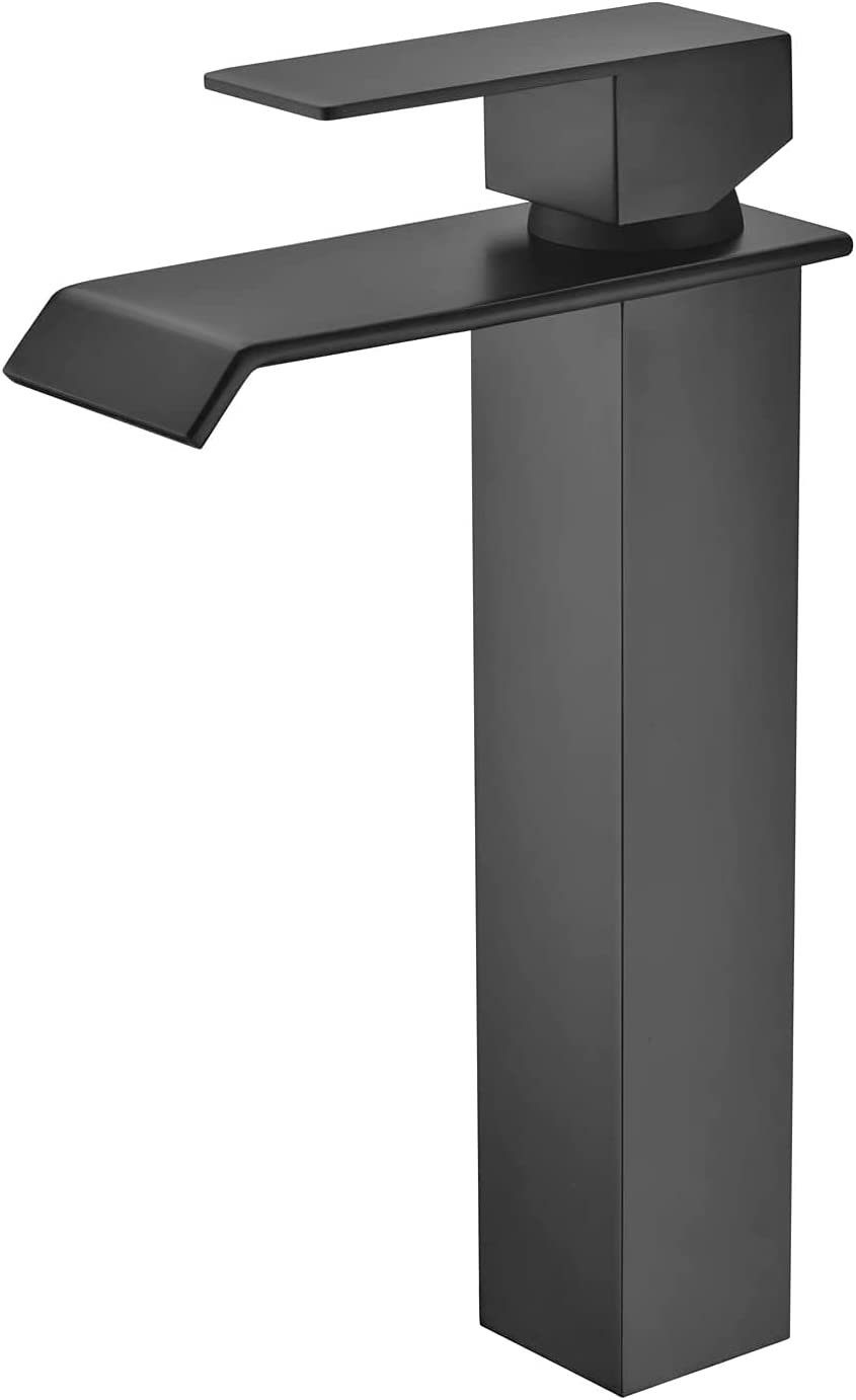 Sumerain Badarmatur Wasserfall wasserhahn bad (mischbatterie waschbecken, wasserhahn) waschtischarmatur schwarz