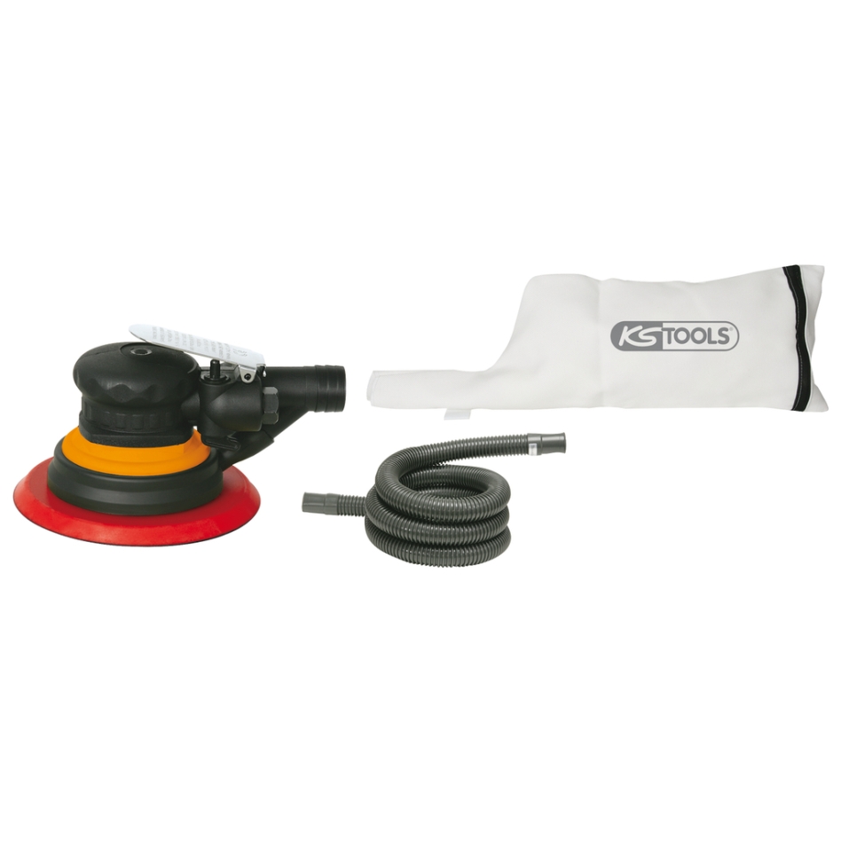 KS Tools 515.3061 Compressed air orbital sander 150 mm with dust extraction