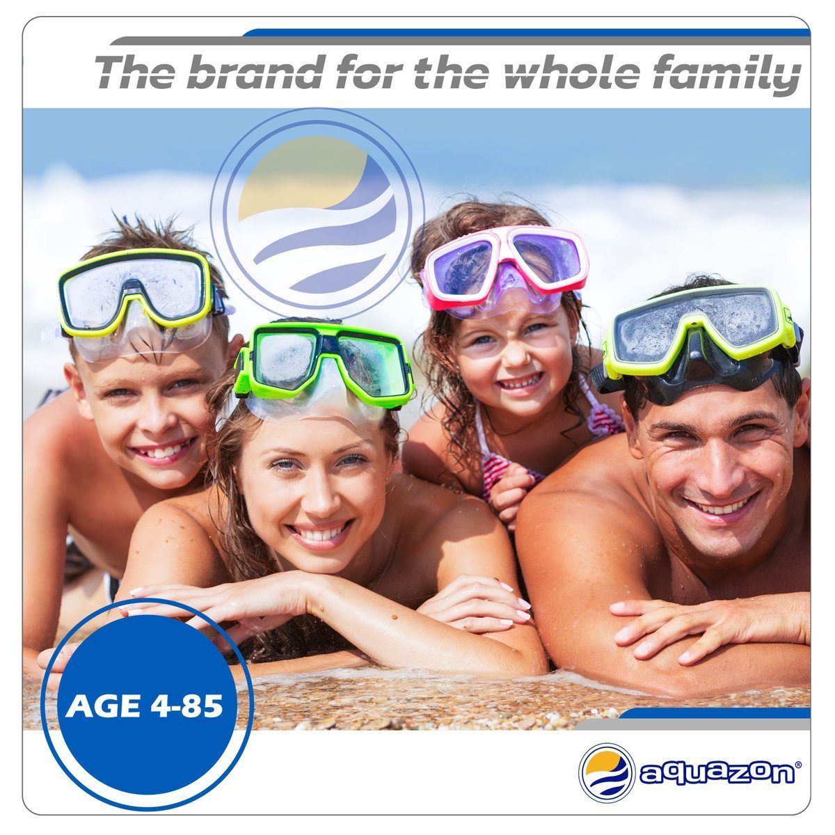 AQUAZON Taucherbrille STARFISH, Schnorchelbrille für Kinder 7-12 Jahre