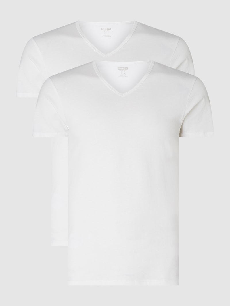 Regular Fit T-Shirt im 2er-Pack in weiß