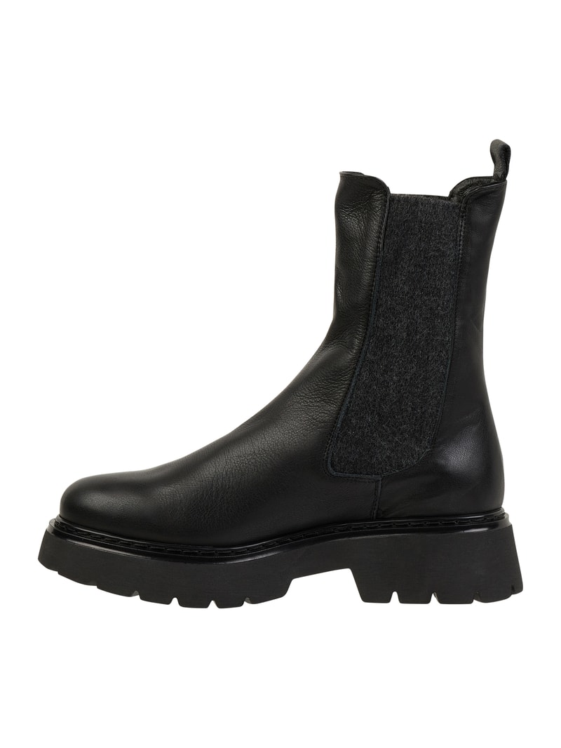 Chelsea Boots aus Leder in schwarz