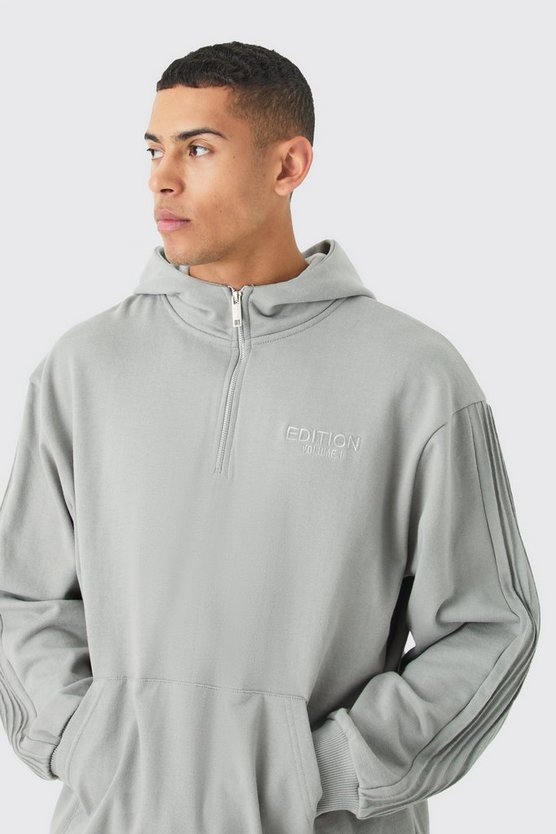 Oversize Hoodie mit 1/4 Reißverschluss
