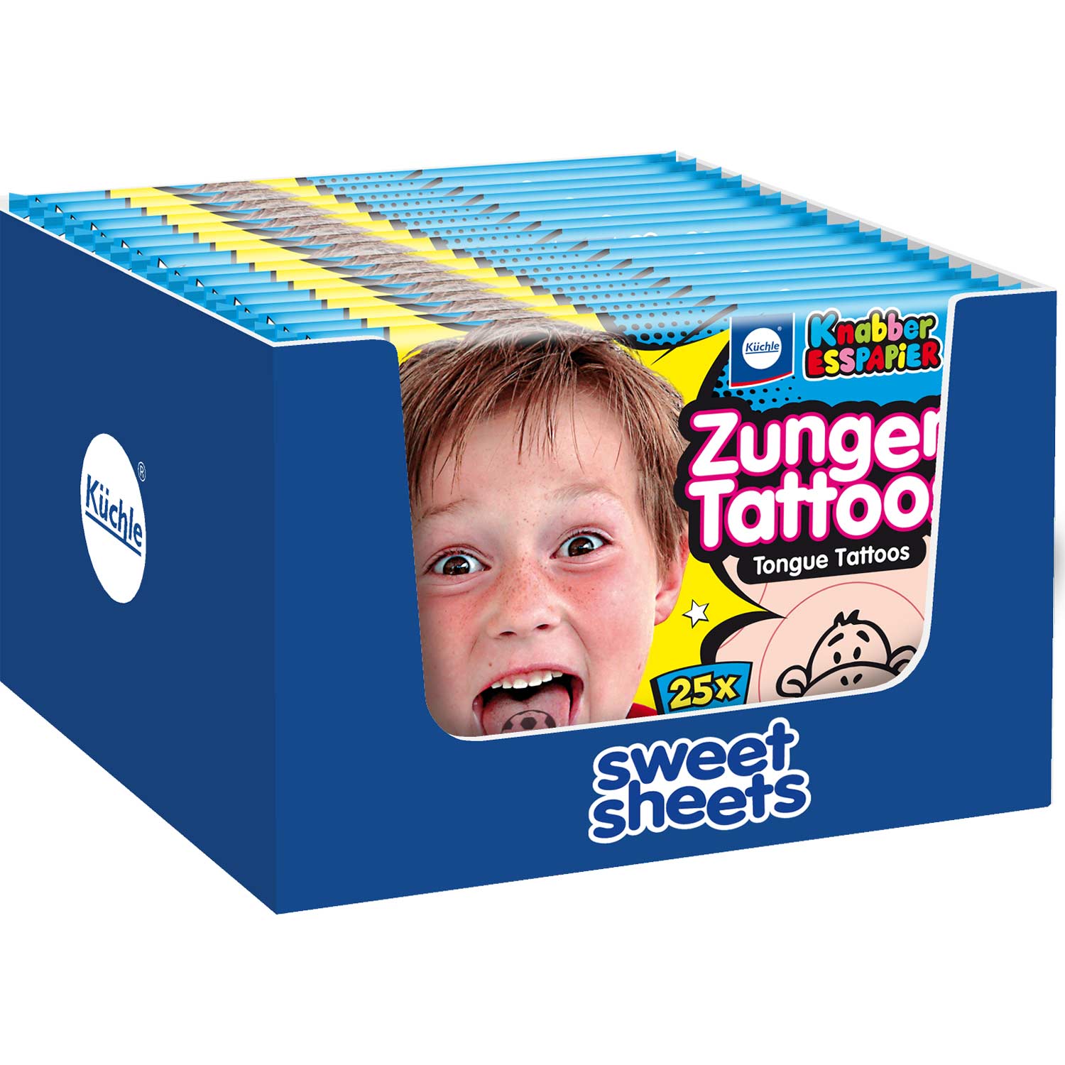 Küchle Knabber-Esspapier Zungen-Tattoos 25er