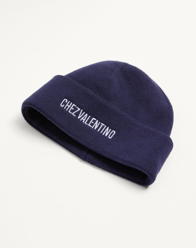 Gorro tricotado em lã da Chez Valentino