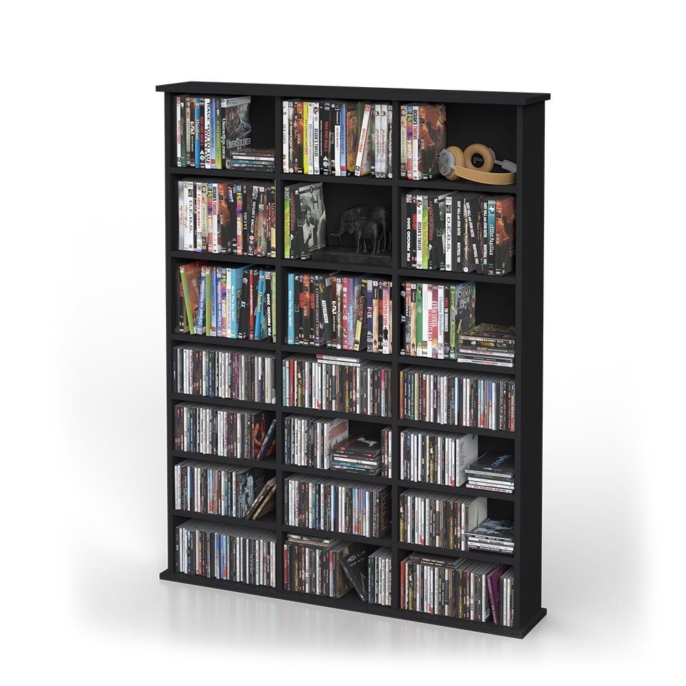 Vicco CD-Regal Medienregal CD DVD Bluray Regal Standregal JUKEBOX Schwarz