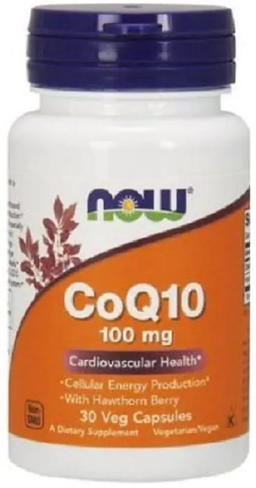 Now Foods CoQ10 s bobicama gloga 100 mg, dodatak prehrani s koenzimom Q10 i bobicama gloga, kapsule