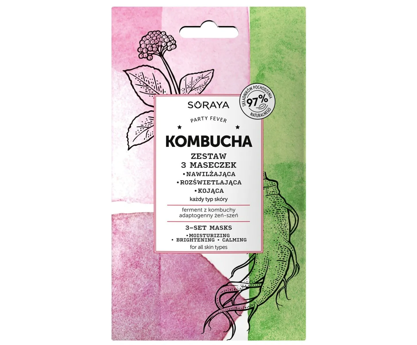 Soraya Kombucha Sæt med 3 Masker 3X8Ml