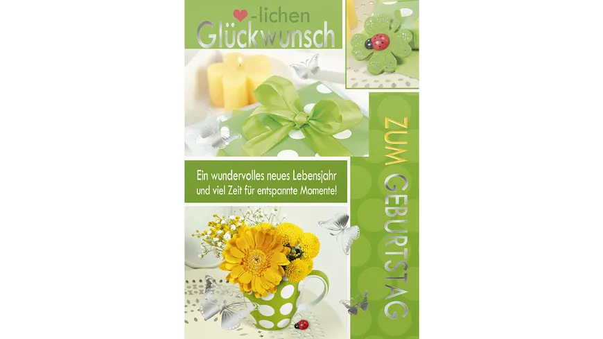 Glückwunschkarten mit Allgemeinmotiven im 5er Pack sortiert