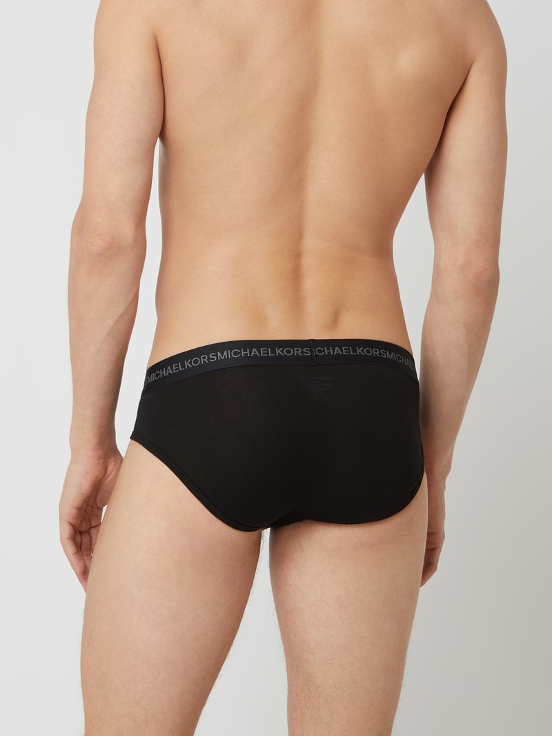 Slip mit Label-Details Modell 'SUPREME' im 3er-Pack in schwarz