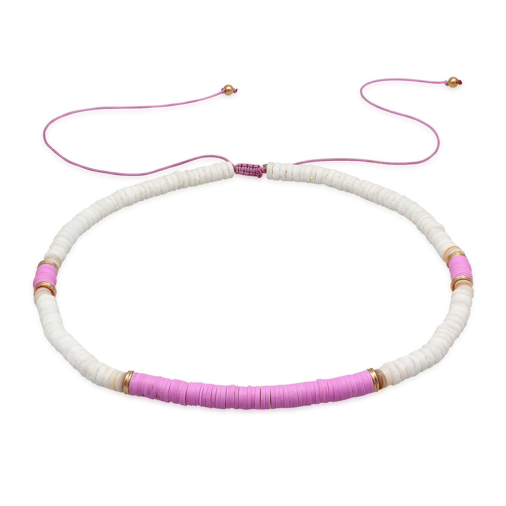 Elli Elli Collier Femmes Beads style surfeur avec perles Heishi en argent sterling 925 collier