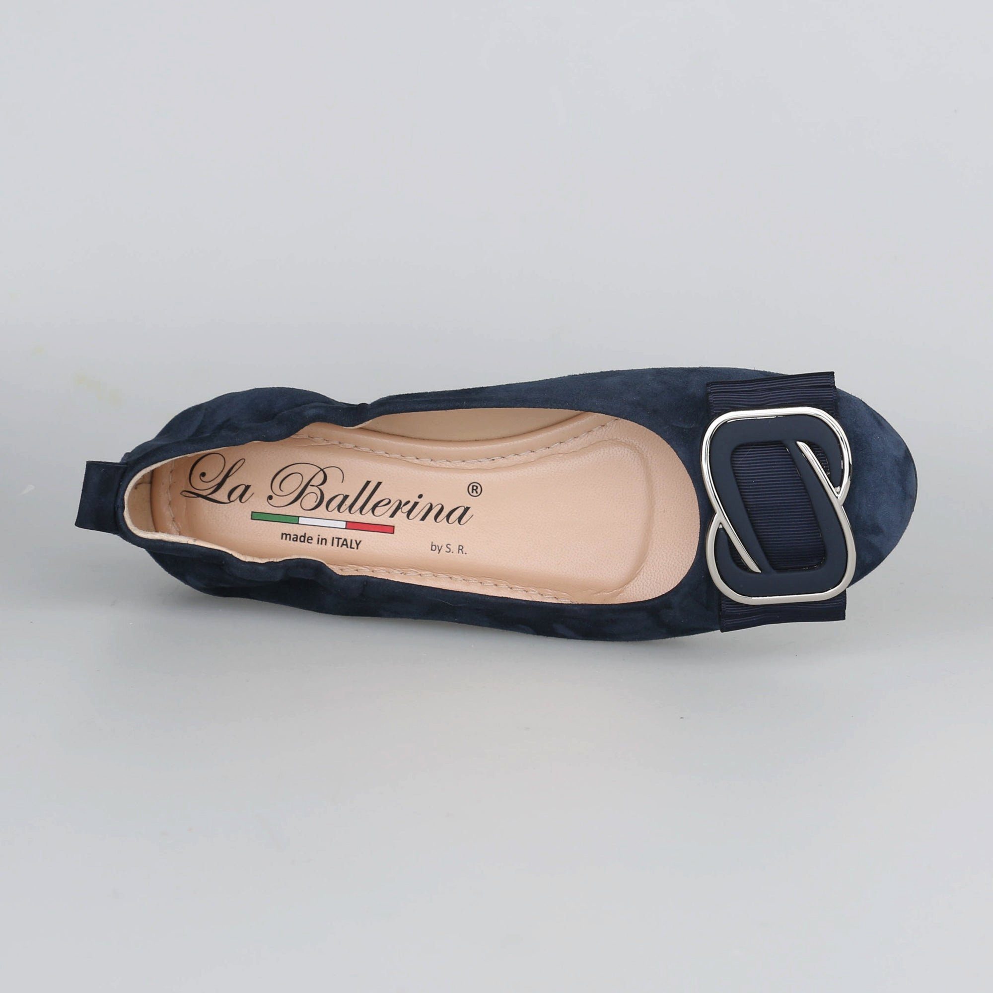 La Ballerina La Ballerina CAMBIO soft 6, Veloursleder, Blau Ballerina 2ei Schnallen im Lieferumfang, Trend Ballerinas 2024