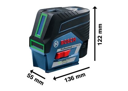 Bosch Blue 0601066H00 GCL 2-50 CG Kombinationslaser med punktlaser og linjelaser 12 V 2,0 Ah + roterende holder RM2 + loftklemme i L-BOXX