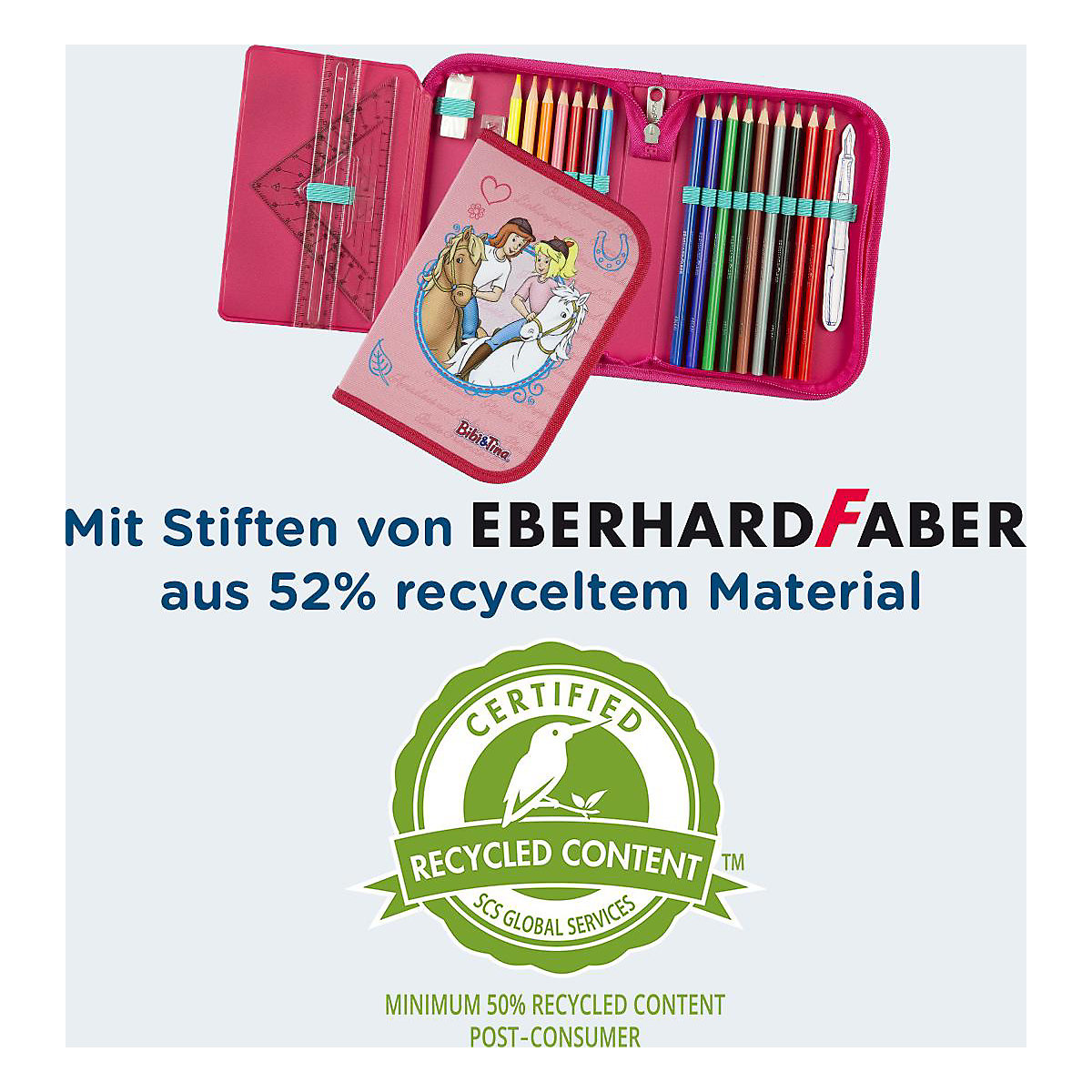 Federmäppchen Bibi & Tina, befüllt, 23-tlg.