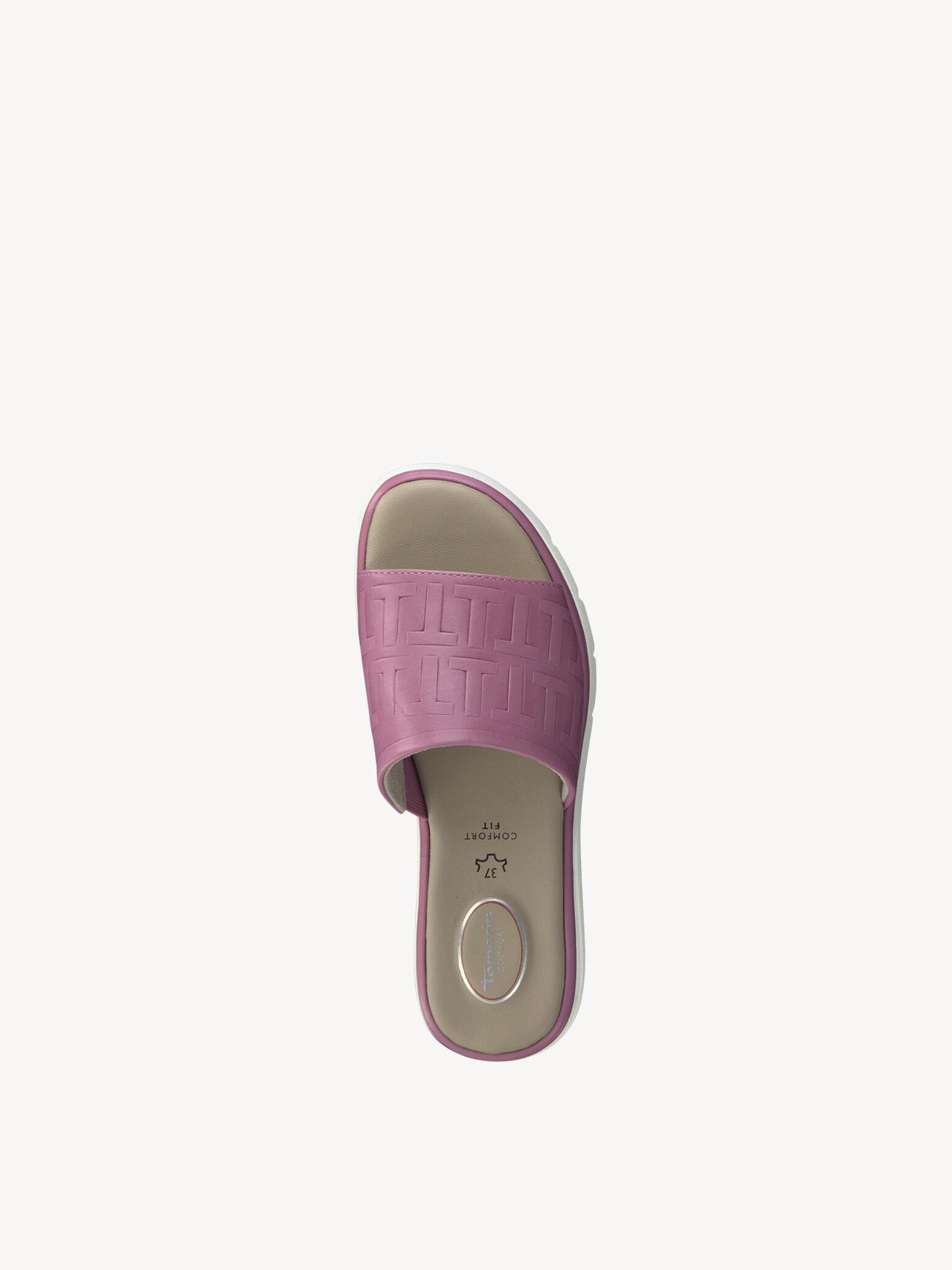 Mule en cuir - mauve