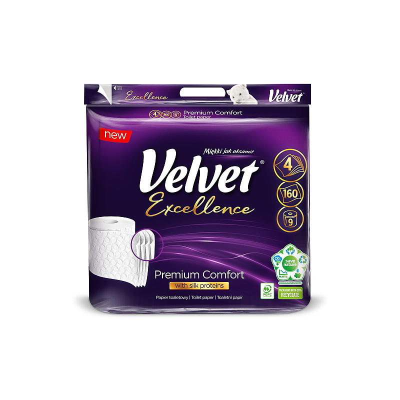 Velvet Toalettpapir 9-pk Velvet Excellence
