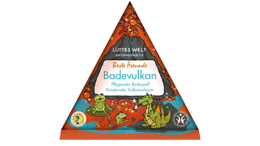 LÜTTES WELT NATURKOSMETIK Badevulkan Beste Freunde Pflegender Badespaß 70 g