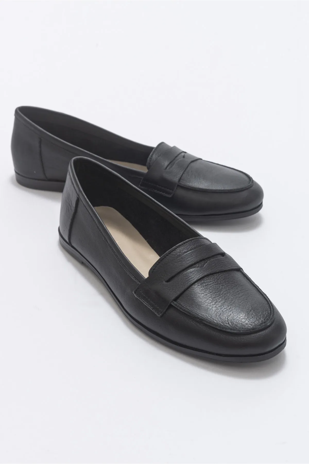 LuviShoes  F02 Ballerinas für Damen in schwarzer Haut