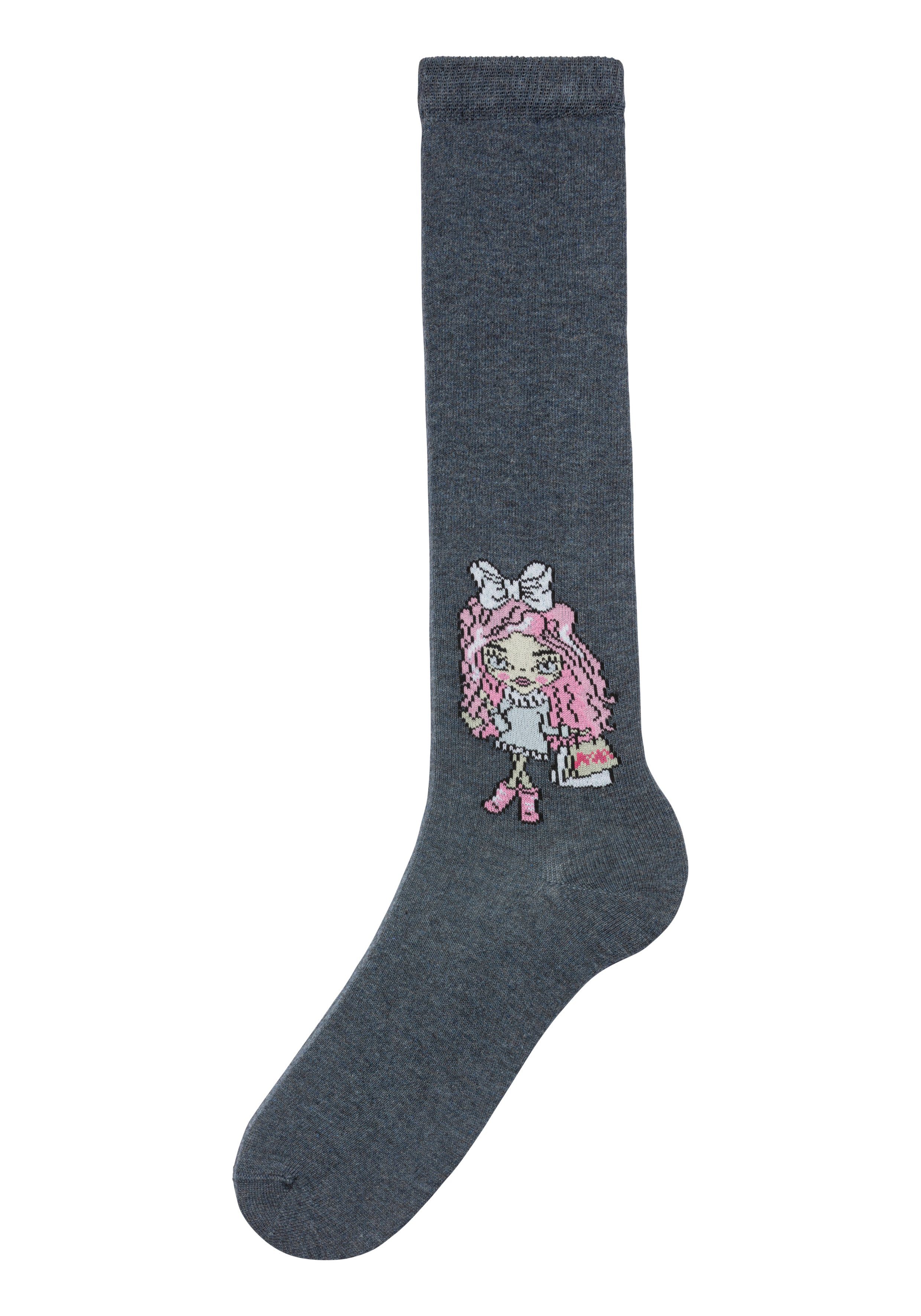 H.I.S Kniestrümpfe (5-Paar) mit eingestricktem Motiv