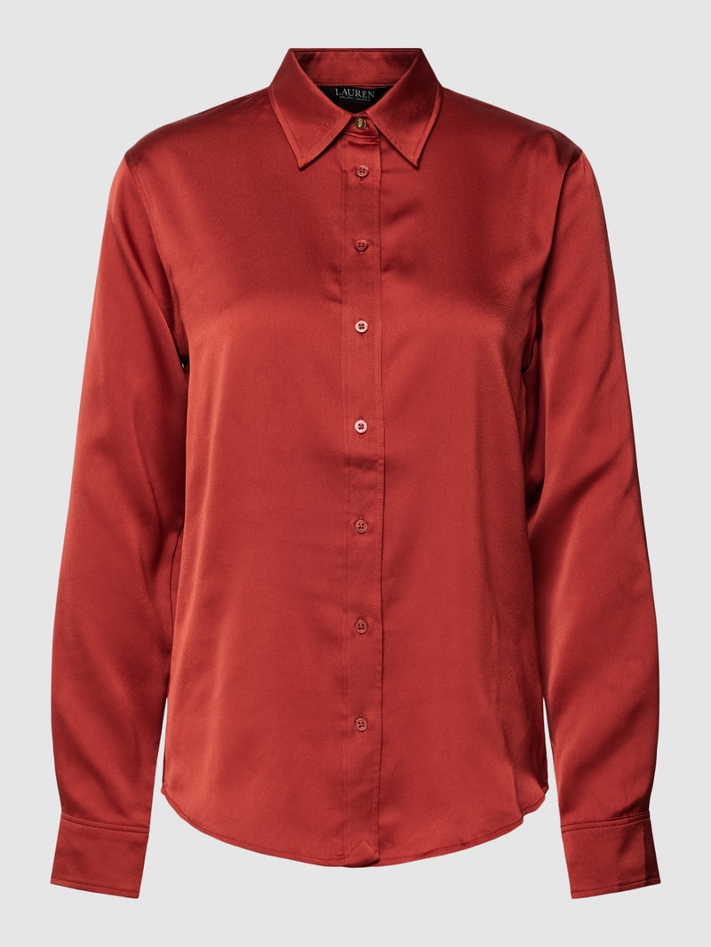 Bluse mit Hemdblusenkragen Modell 'JAMELKO' in rot