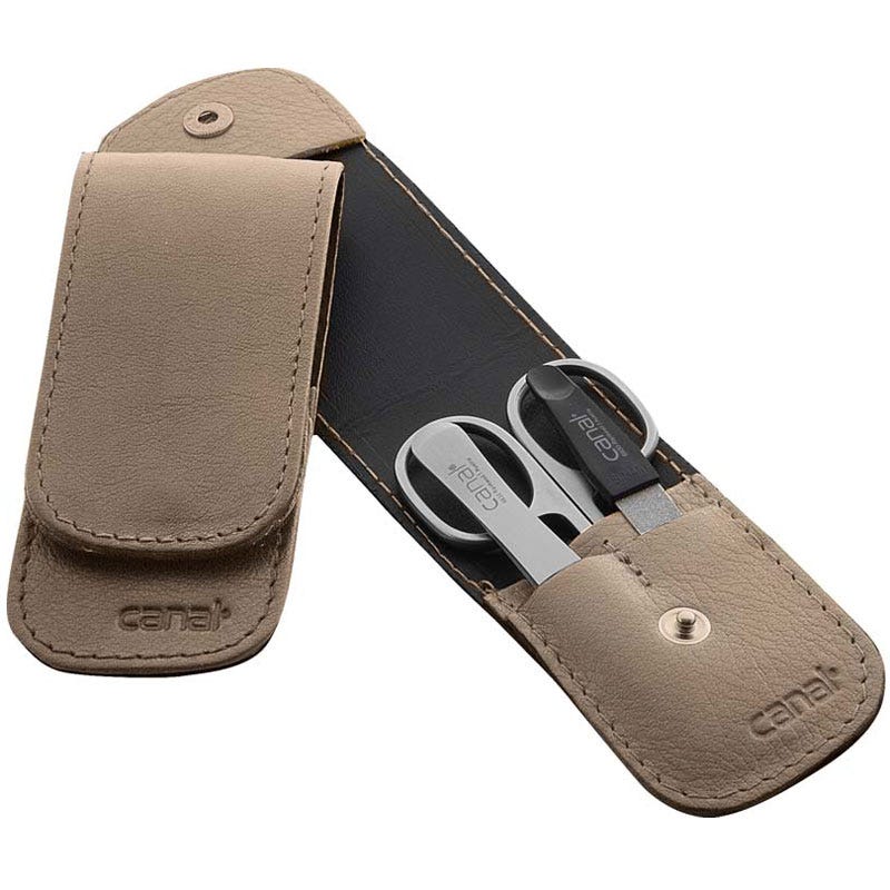 Canal Stecketui mit Druckknopf beige 3-teilig