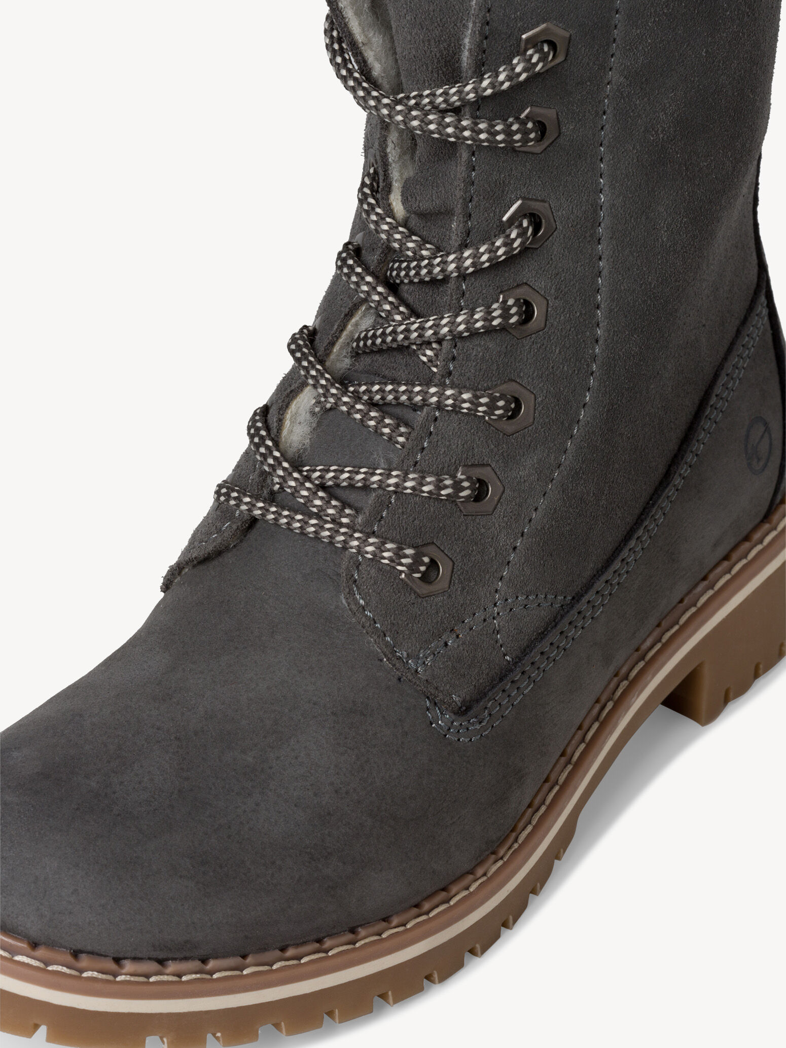 Bottine en cuir - gris doublure chaude