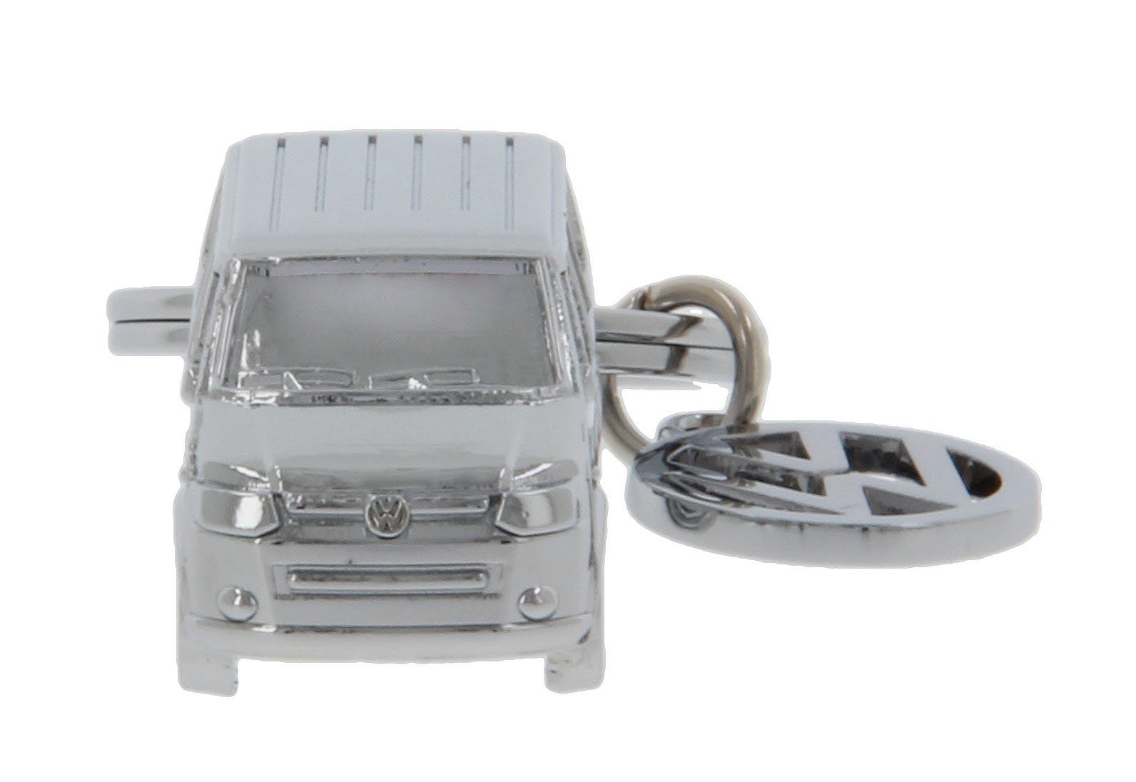 VW Collection by BRISA Schlüsselanhänger Volkswagen Schlüsselring, Schlüsselbund, Accessoire im silberfarbenen T5 Bulli Bus Design