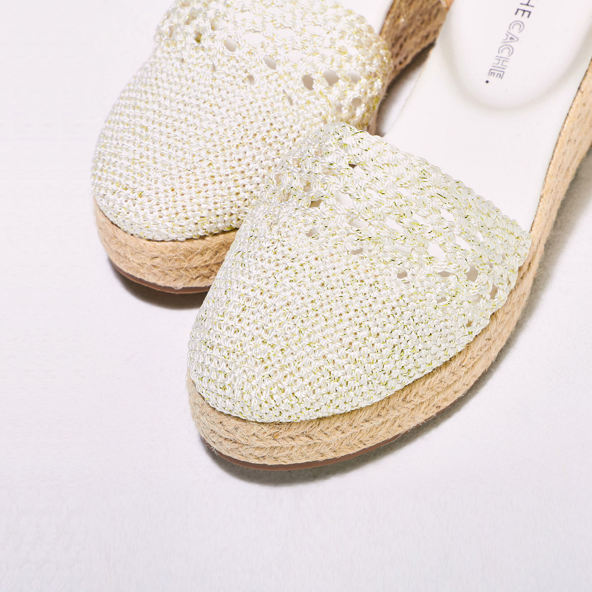 Espadrilles compensées ivoire femme | Cache Cache