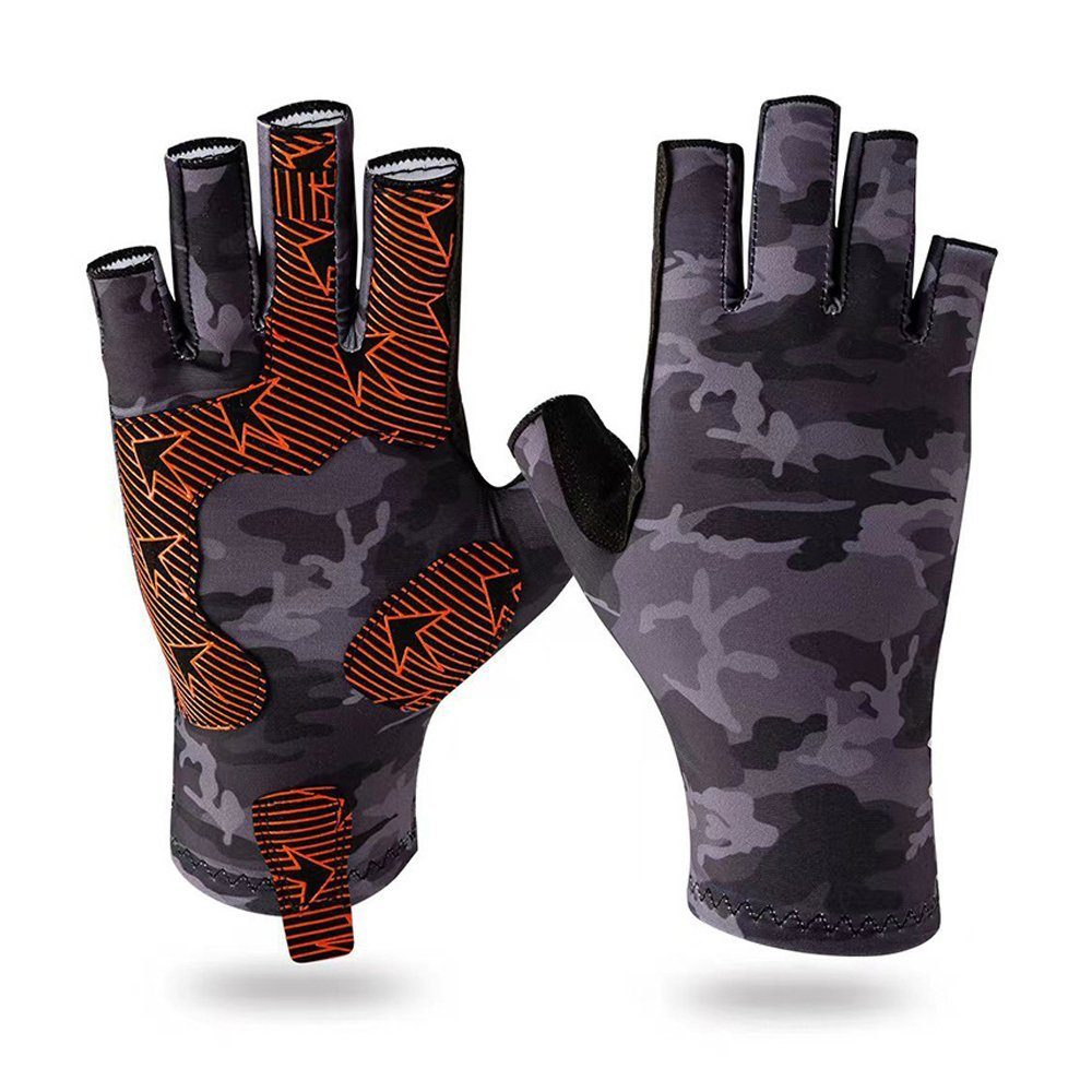 Fokelyi Angelhandschuhe Handschuhe,Halbfinger Angelhandschuhe,Fahrradhandschuhe