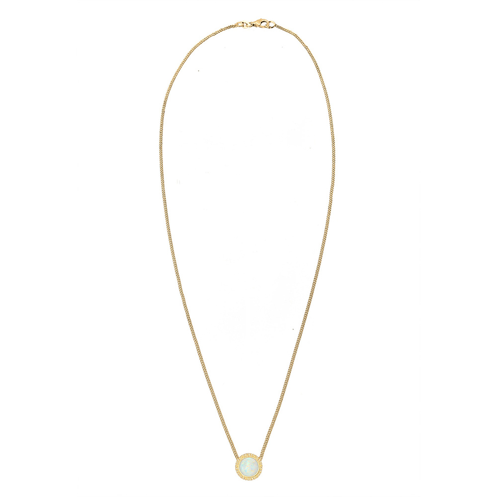 Elli Elli Collier Vintage Boho Synthetischer Opal Trend 925er Silber collier