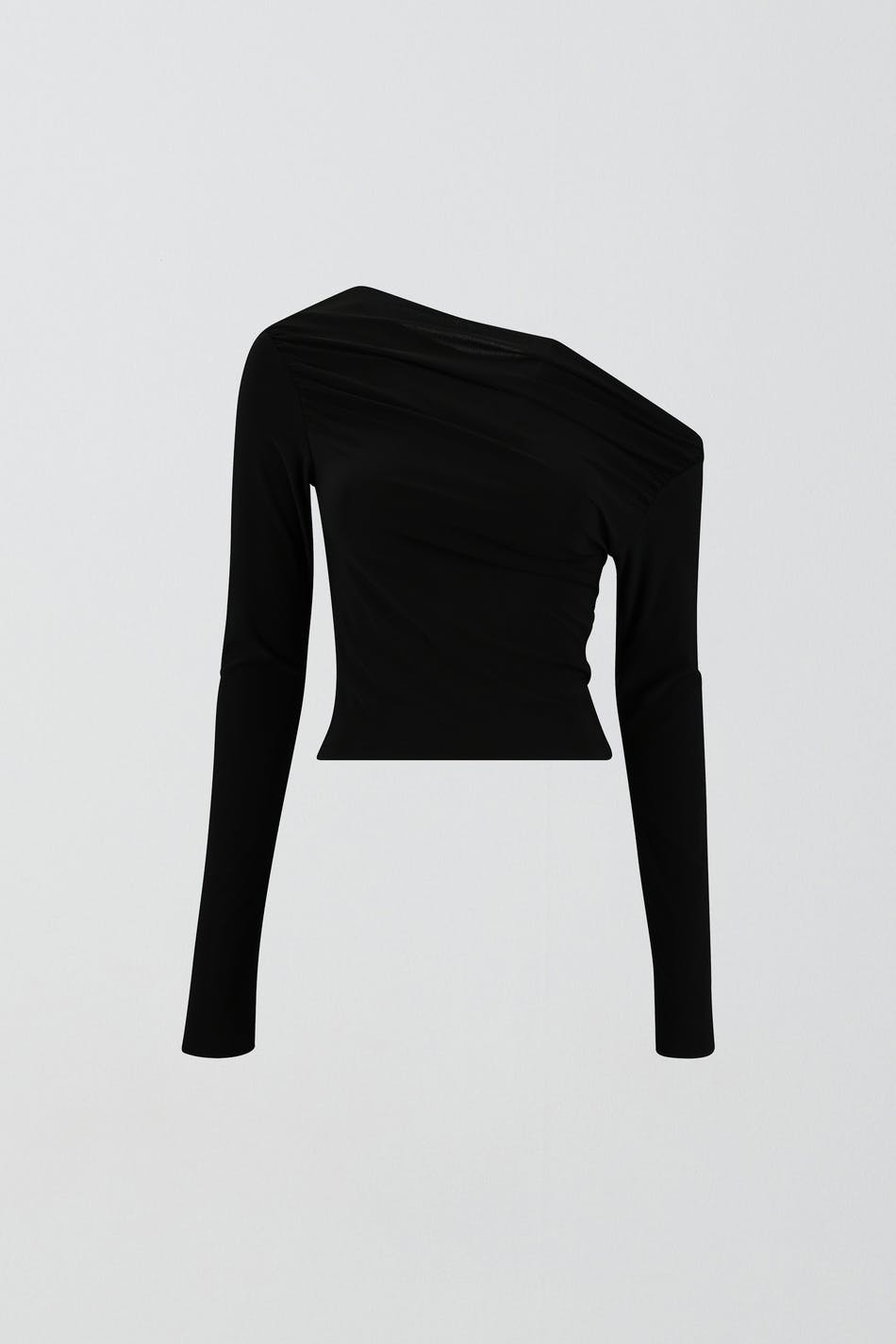 Ruched asymmetric top