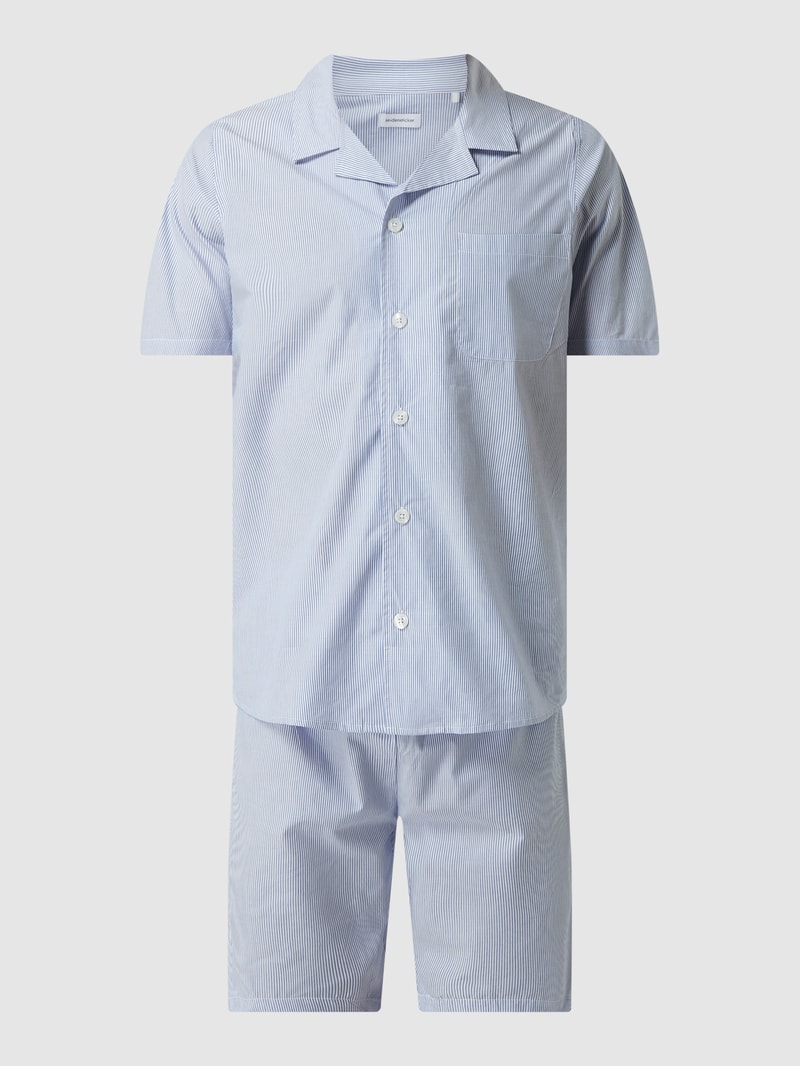 Pyjama aus Baumwolle in hellblau