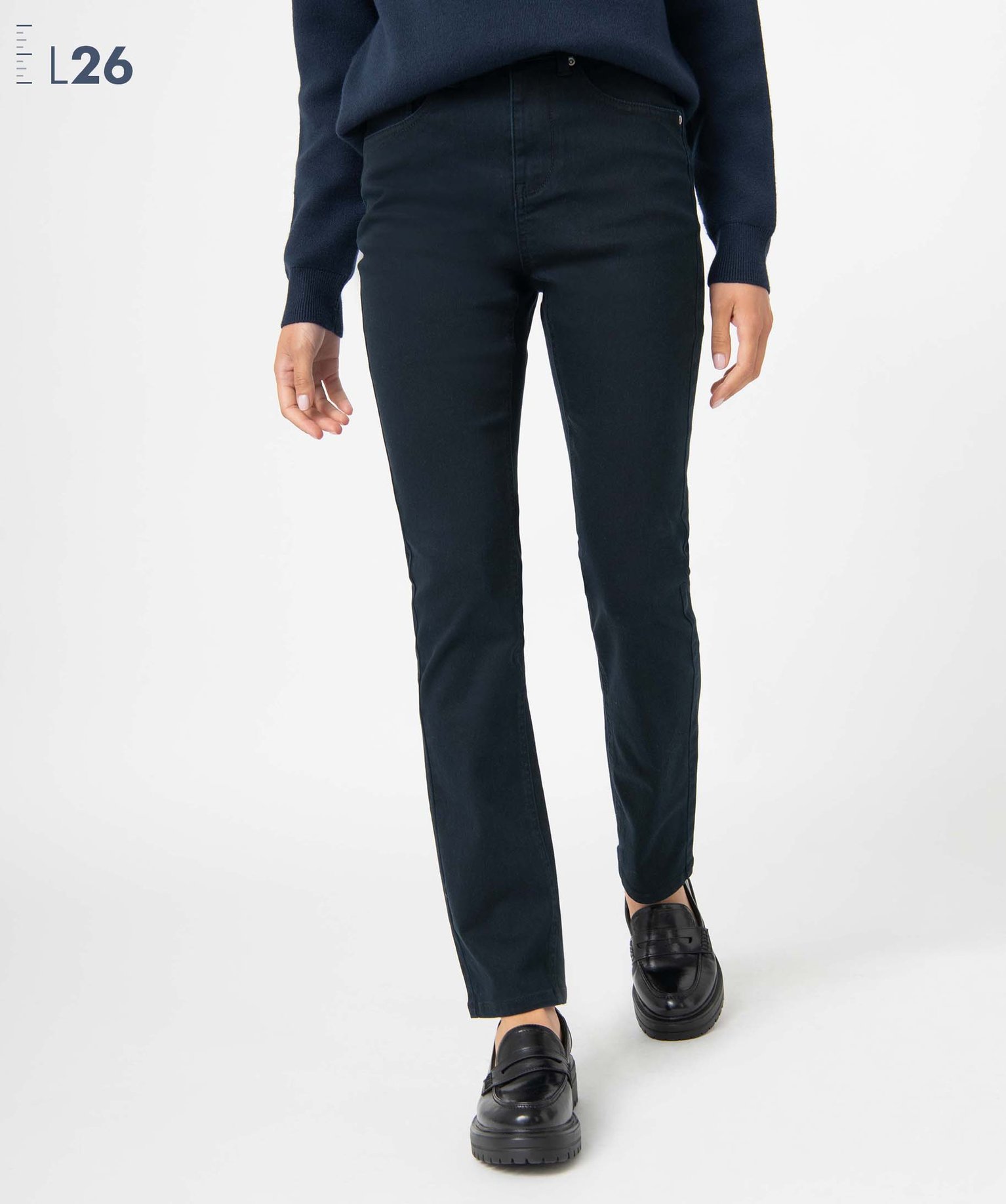 Pantalon femme coupe Regular - Longueur L26 noir | GEMO