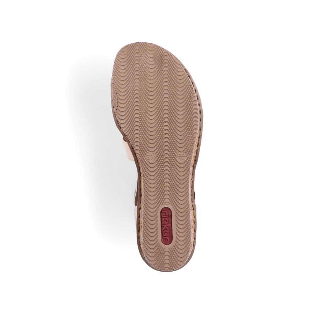 Rieker Damen Keilsandaletten cremebeige