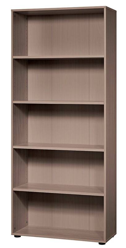 Hammerbacher Matrix Melaminharzbeschichtete Spanplatte Regal 4 Fachböden 800 x 330 x 1.880 mm Walnuss