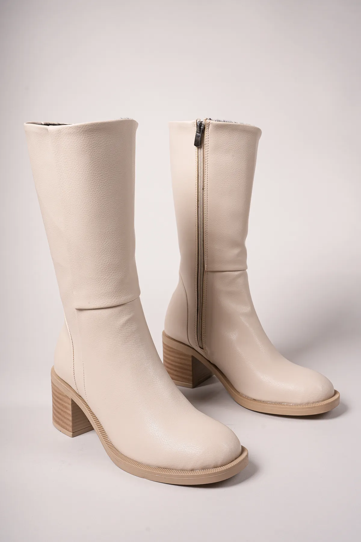 Riccon  Secmodh Damenstiefel 0012711 Beige Leder