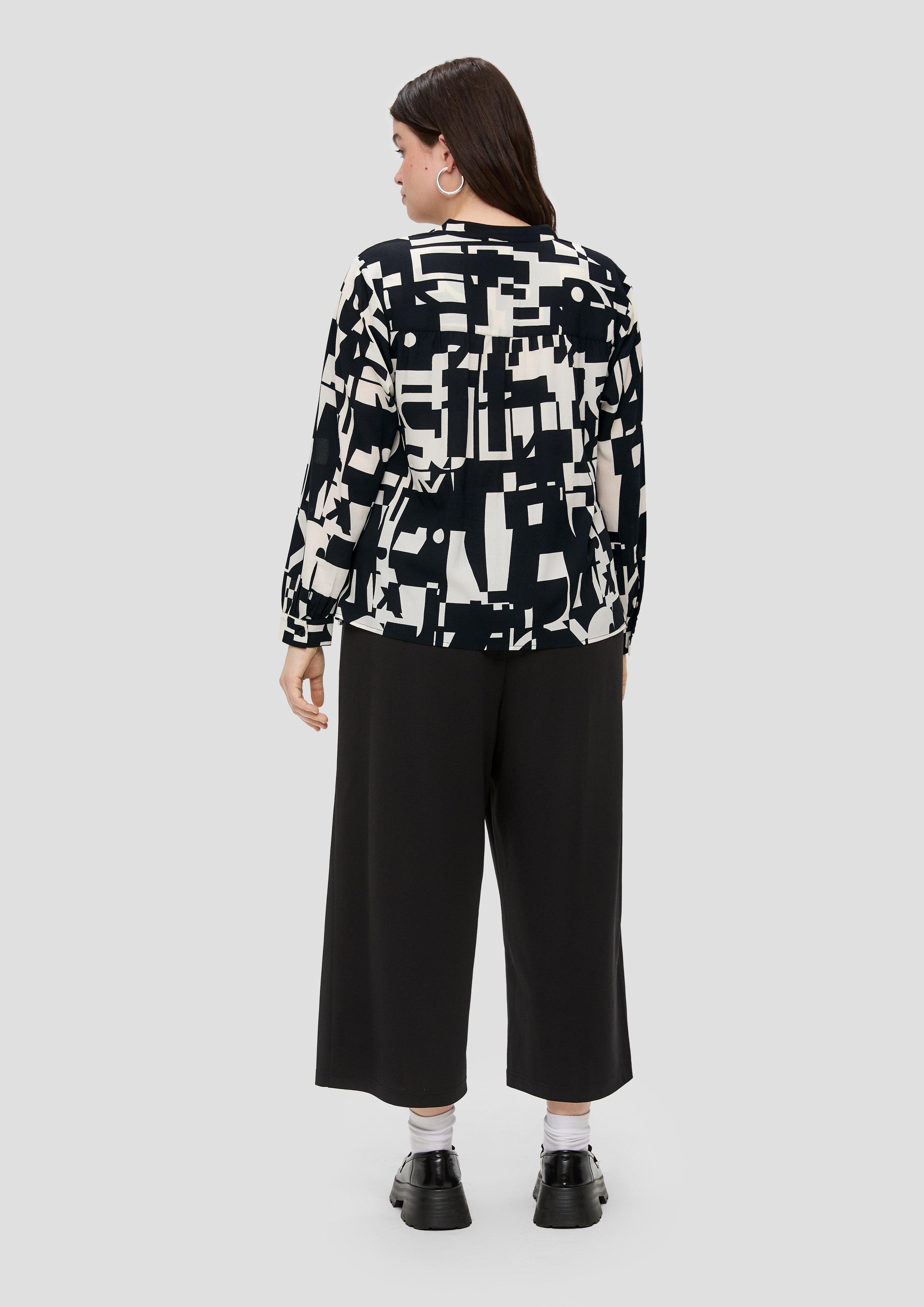 Crêpe-Bluse mit Raffung  2149137-99A2
