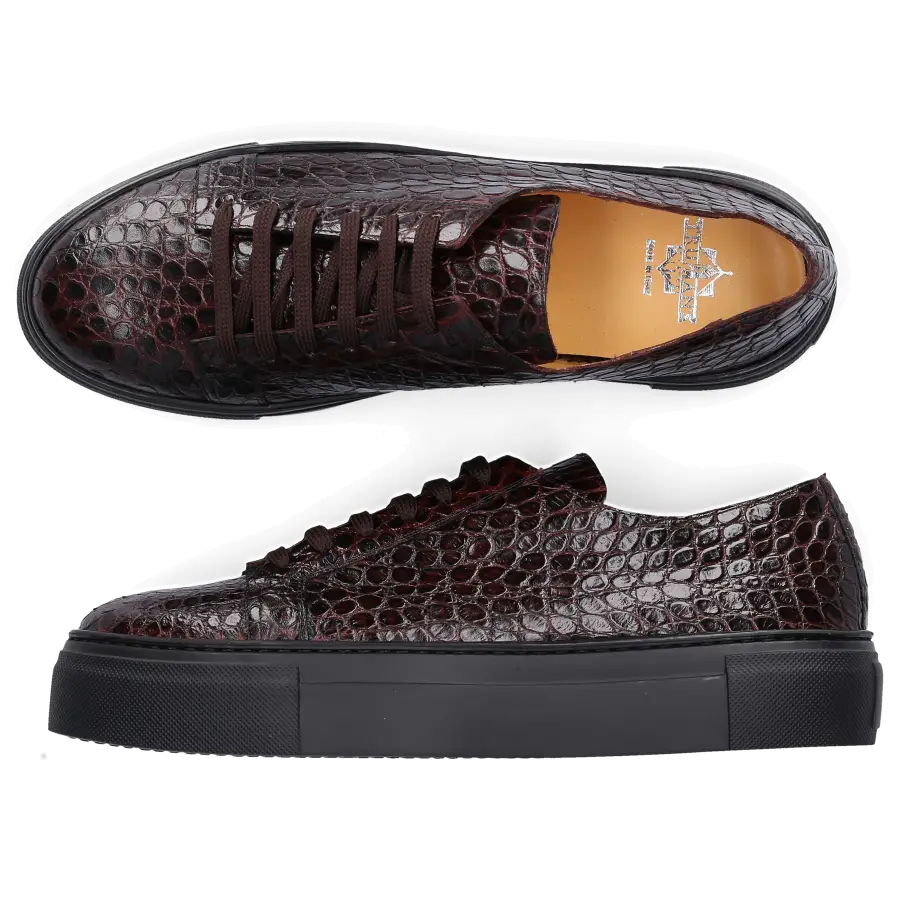 Truman's - Sneaker low 9093 Kalbsleder Prägung braun - braun