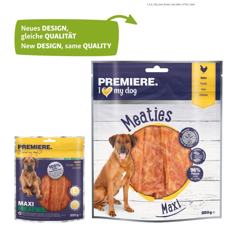 PREMIERE Snacks PREMIERE Maxi Meaties Huhn 250g