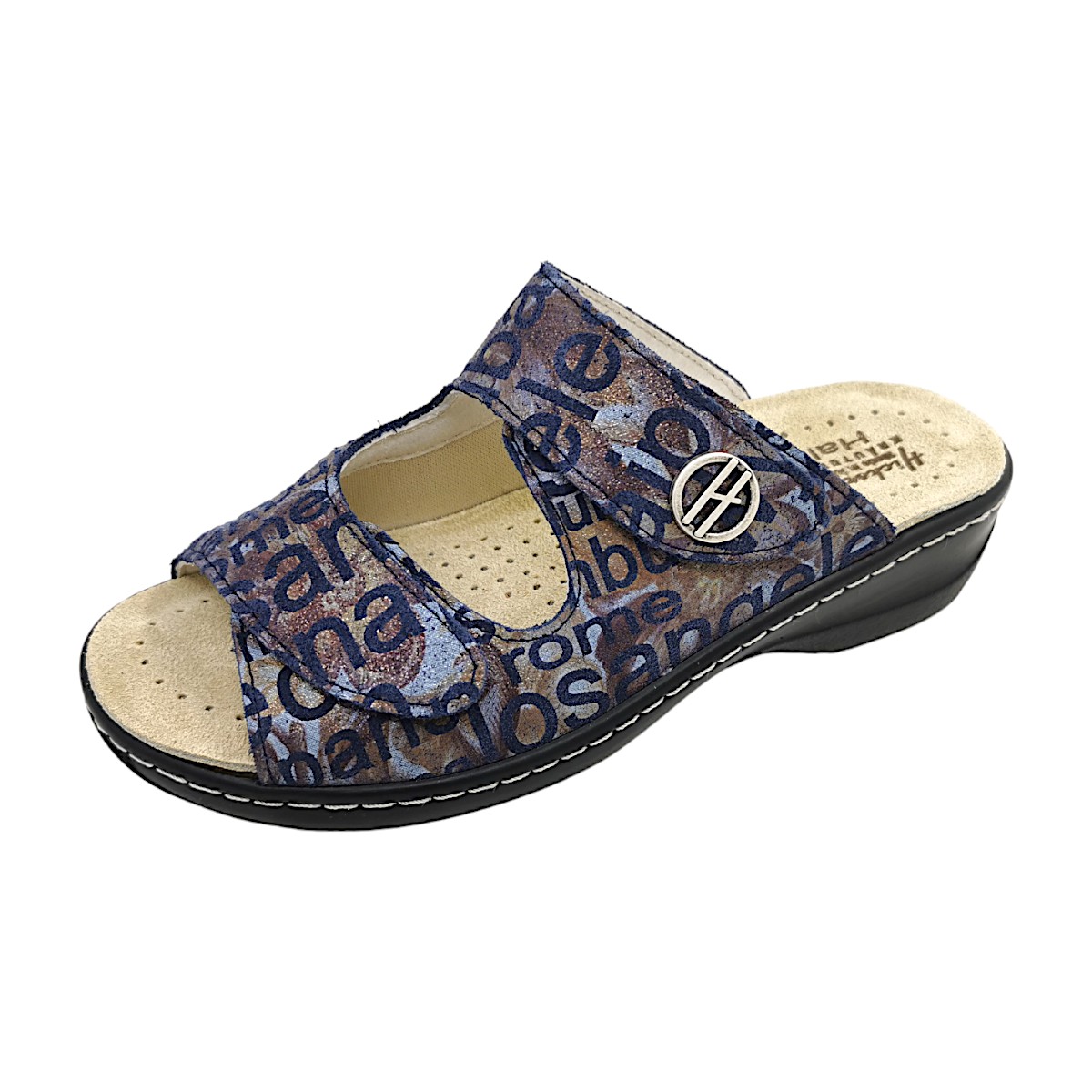 Hickersberger Milano Hallux Pantolette 2168 Blau 7057 Dunkel Blau City