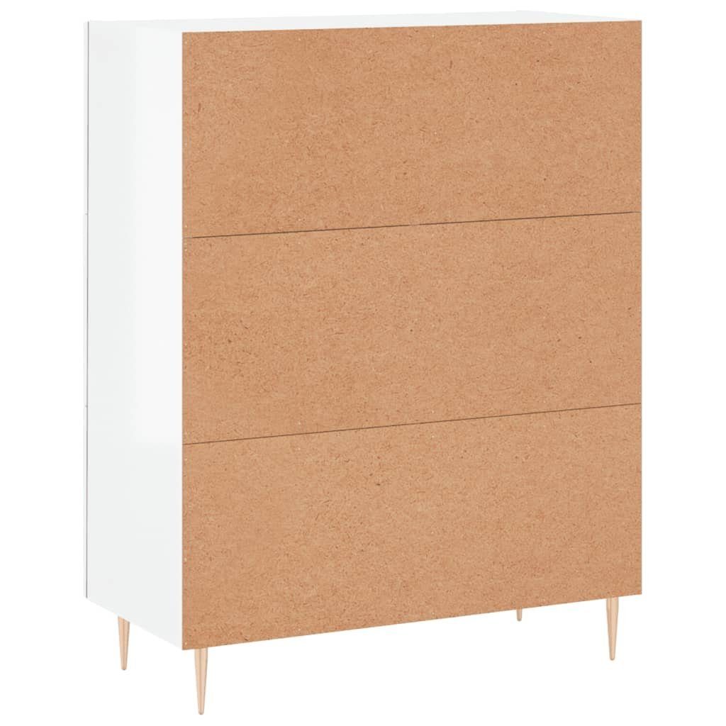 vidaXL Sideboard Sideboard Hochglanz-Weiß 69,5x34x90 cm Holzwerkstoff (1 St)