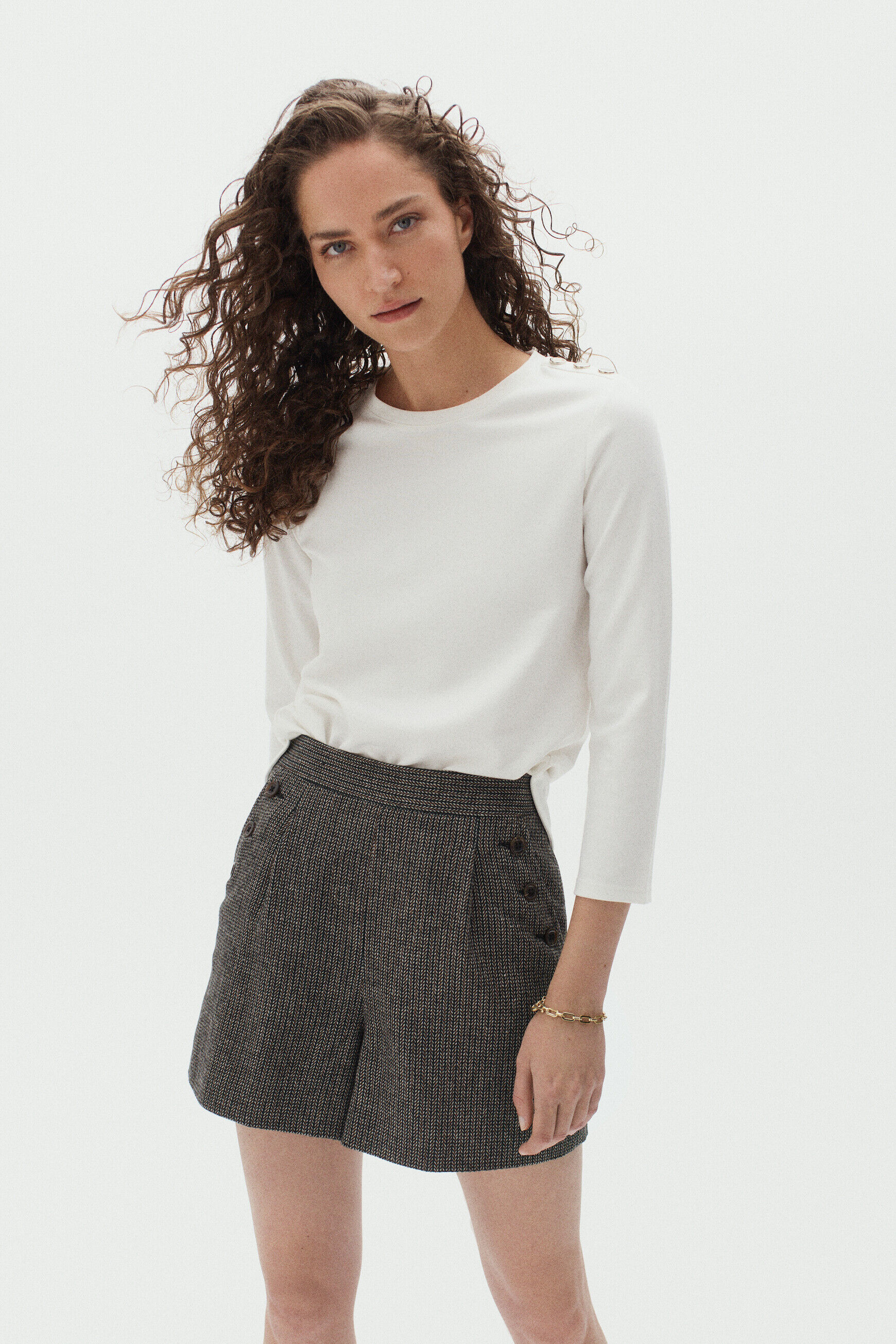 short edgar marron fonce femme