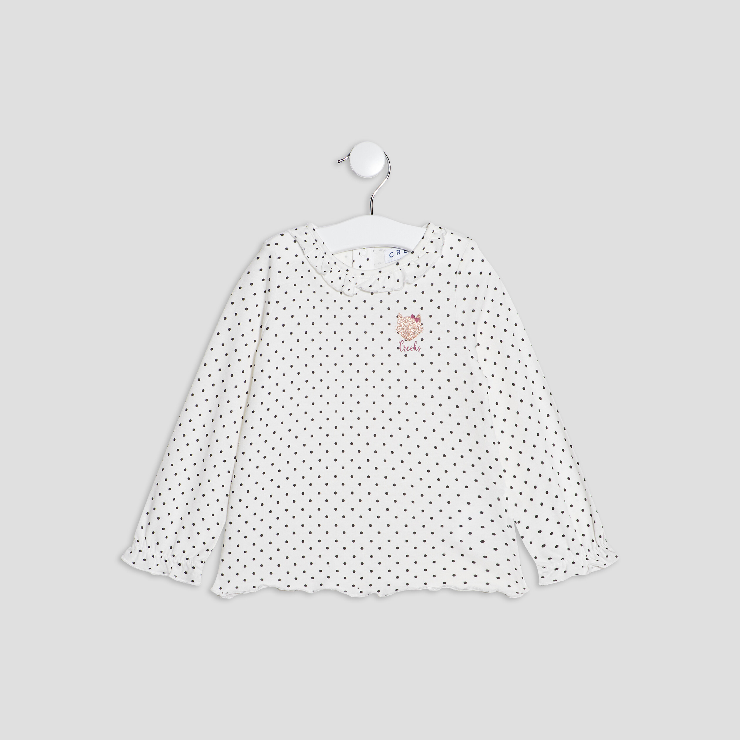 T-shirt manches longues gris foncé bébé fille | La Halle